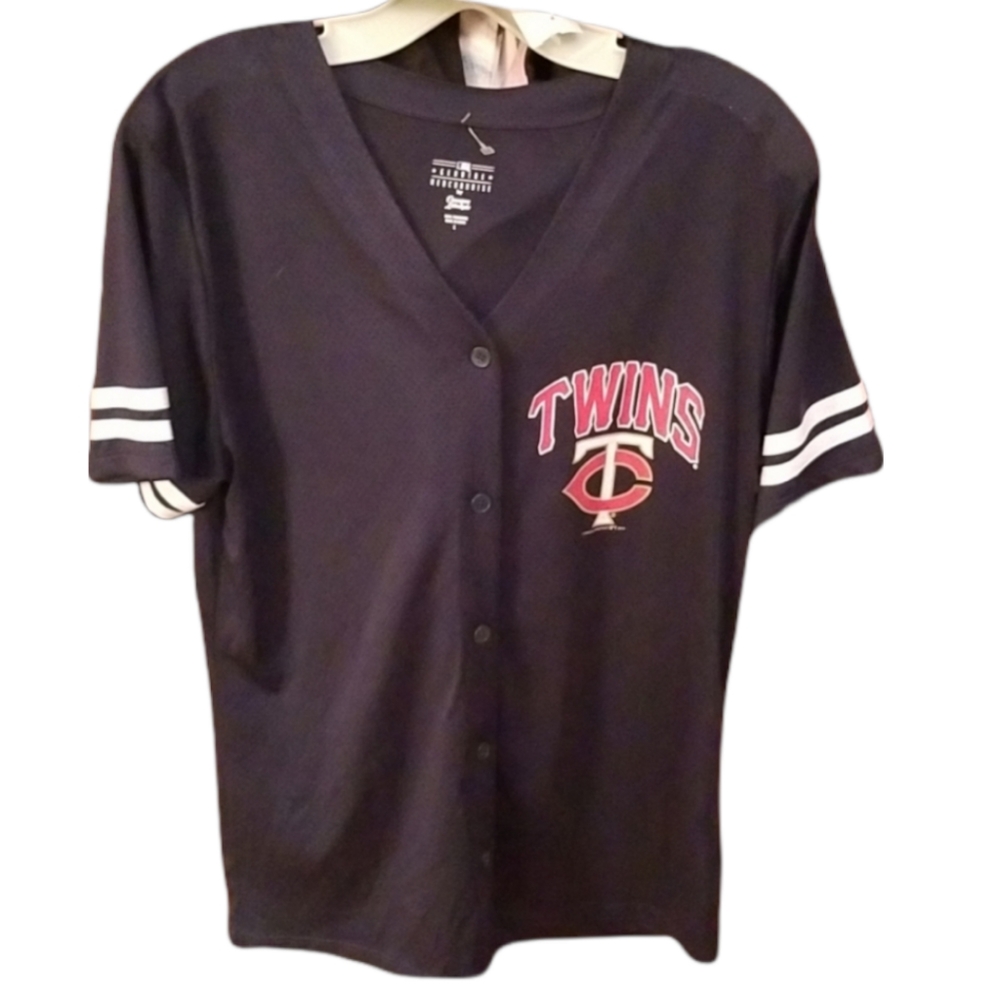 MLB Rhinestone Gemstone TWINS AMERICAN BASEBALL JERSEY SPARKLy